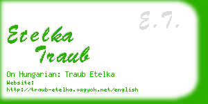 etelka traub business card